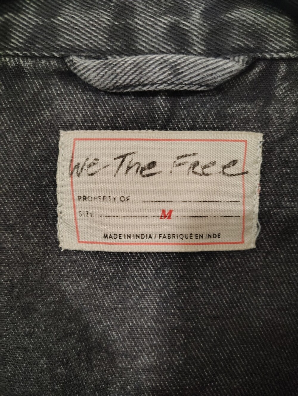 Free People We The Free Madison City Denim Jacket Women's Medium Washed Black - Picture 11 of 11